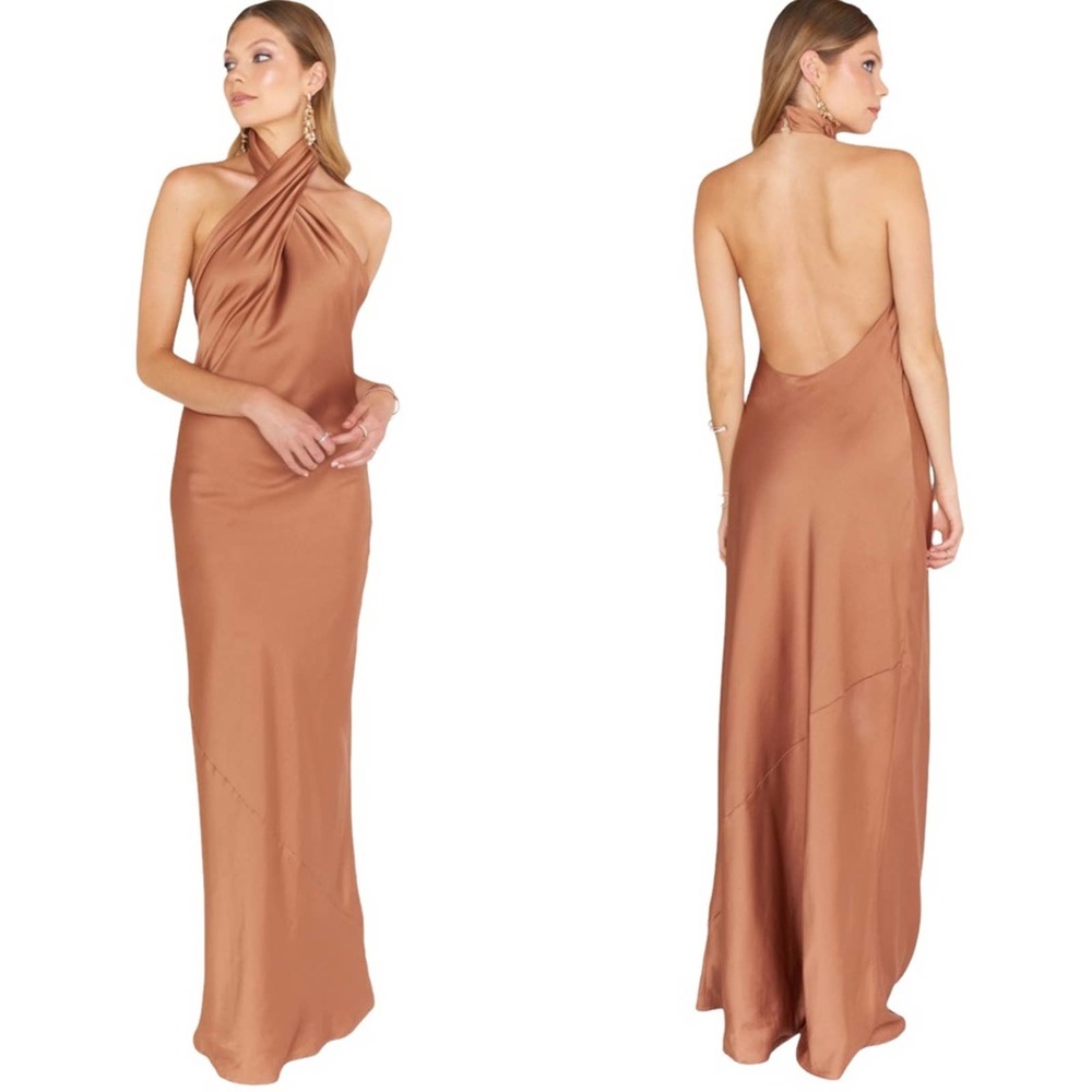 Show Me Your MuMu Copper Maxi Dress